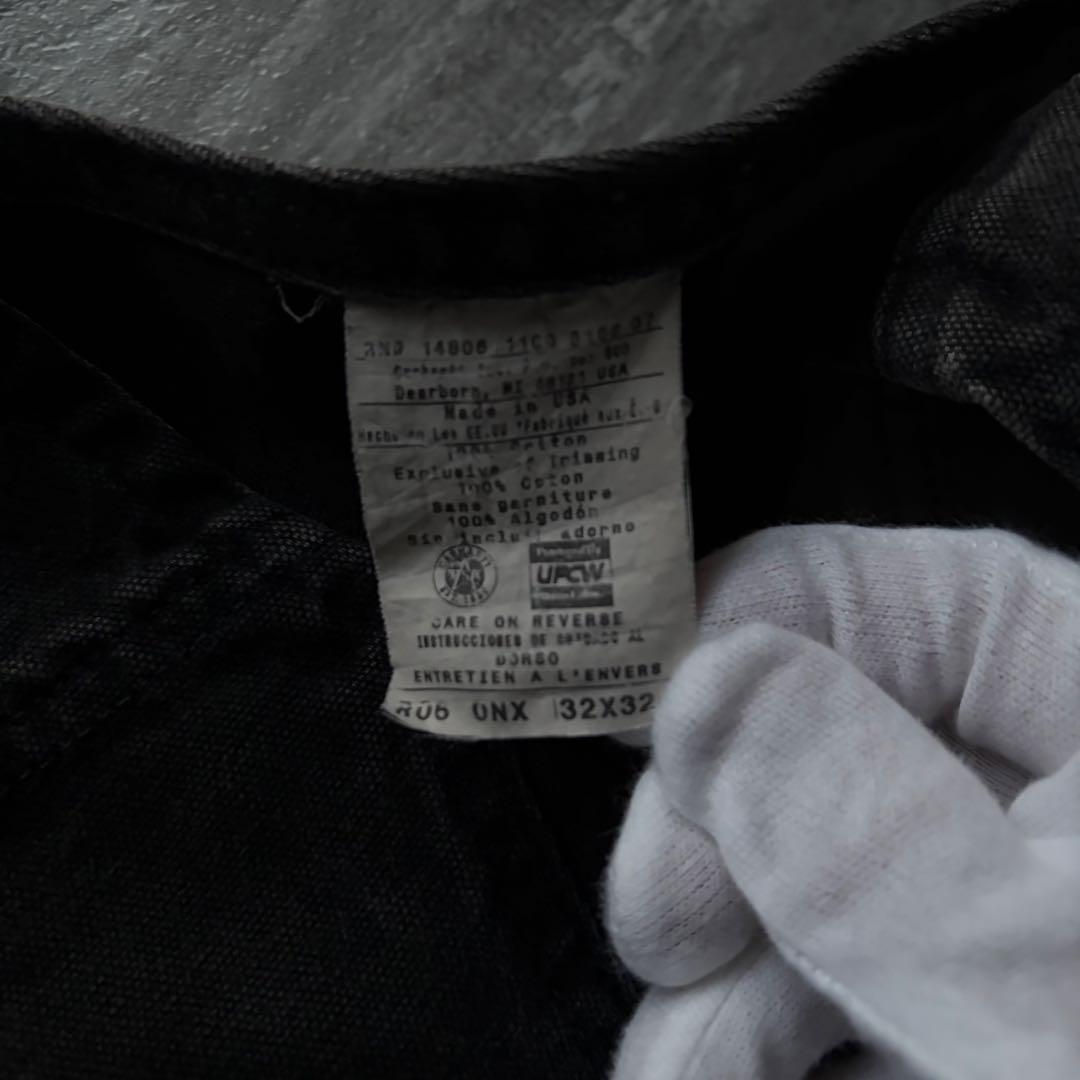 【美品！！】　Carhartt オーバーオール　ブラック　　黒32×32 希少