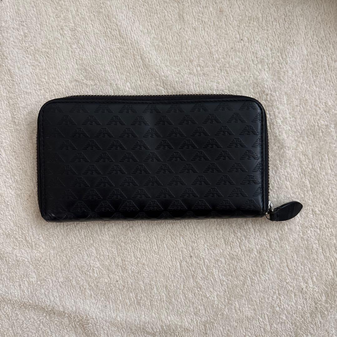 エンポリオアルマーニ ブラックレザー長財布