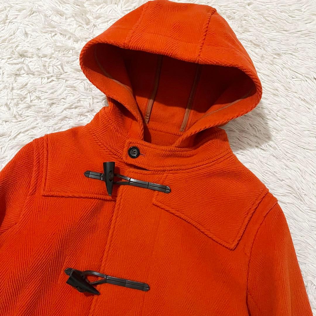 ✨極美品✨オーシバル　ダッフルコート　ヘリンボーン　ロング丈　オレンジ