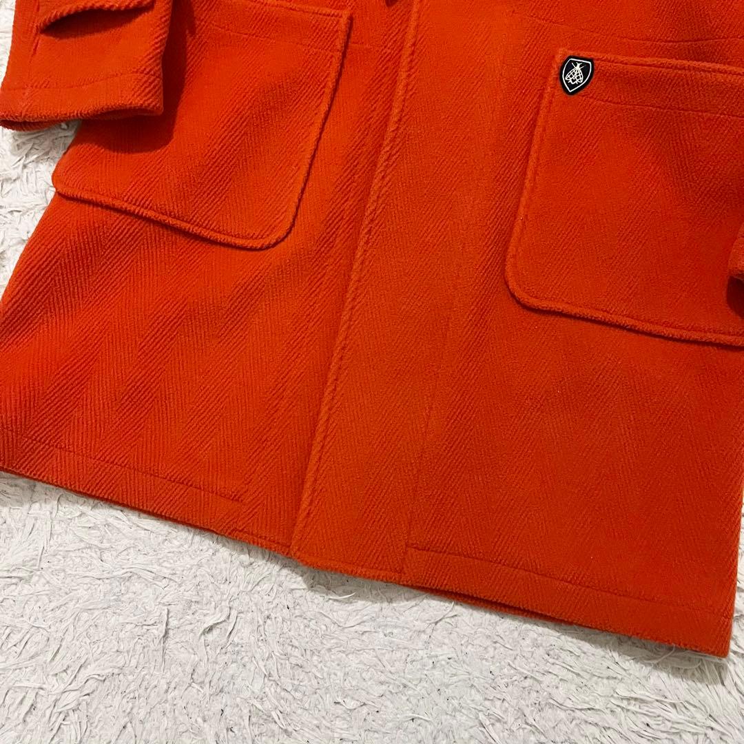 ✨極美品✨オーシバル　ダッフルコート　ヘリンボーン　ロング丈　オレンジ