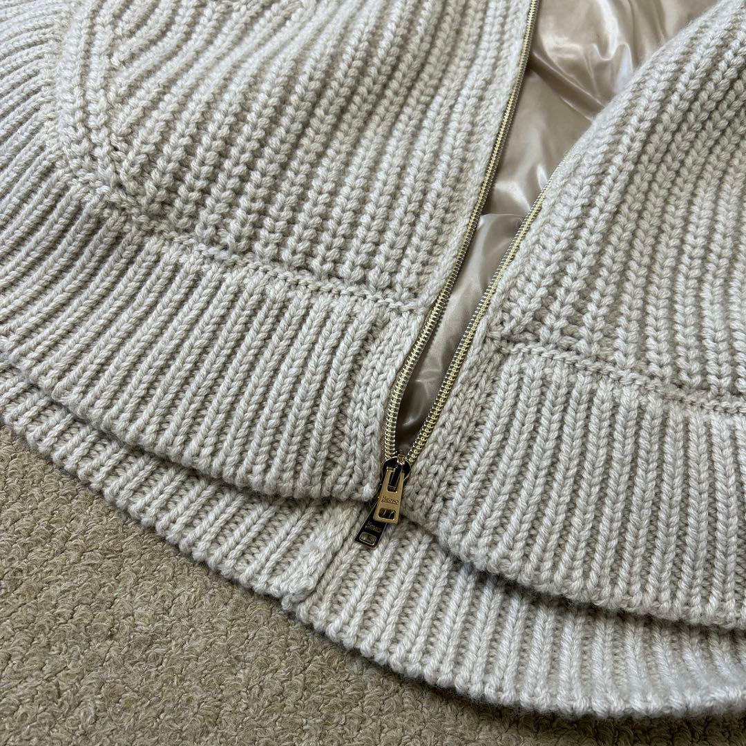 早い者勝ち【美品】HERNO ダウンジャケット ジップアップ　ニット　40