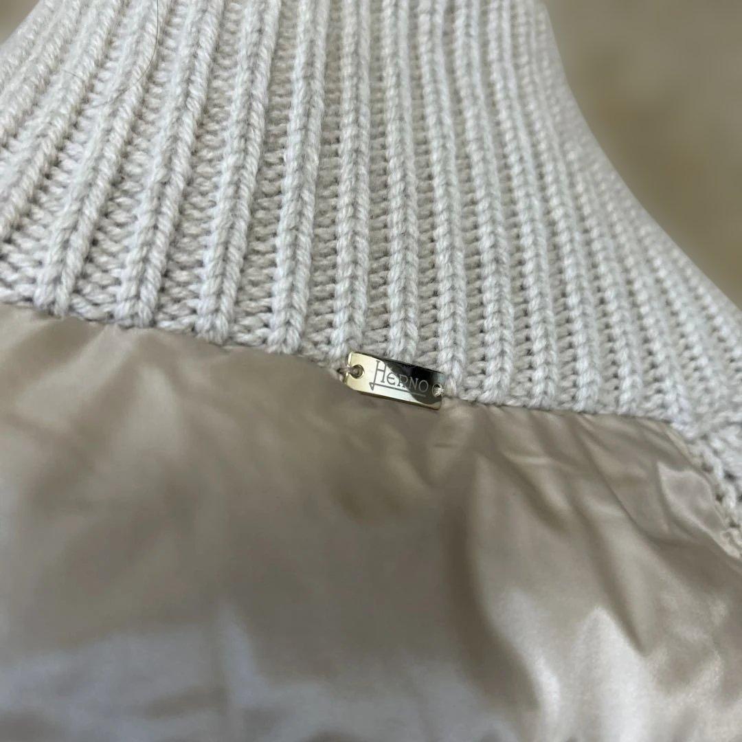早い者勝ち【美品】HERNO ダウンジャケット ジップアップ　ニット　40