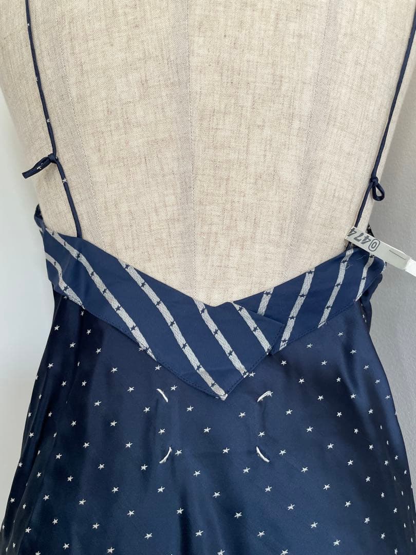 MARTIN MARGIELA期 白タグ /ネイビー ドット柄 キャミソール