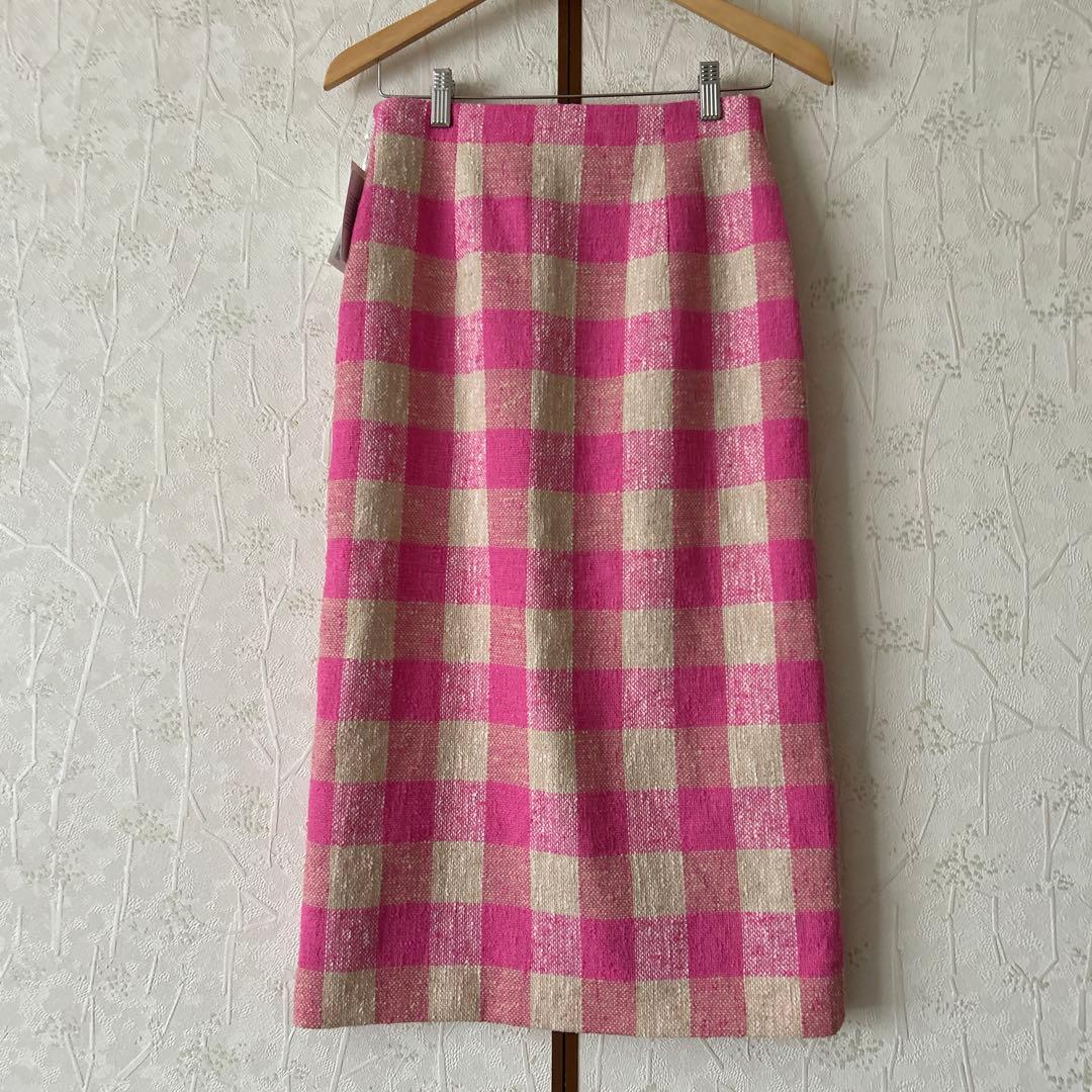 未使用UNITED ARROWS BONOTTO スカート ロング チェック38
