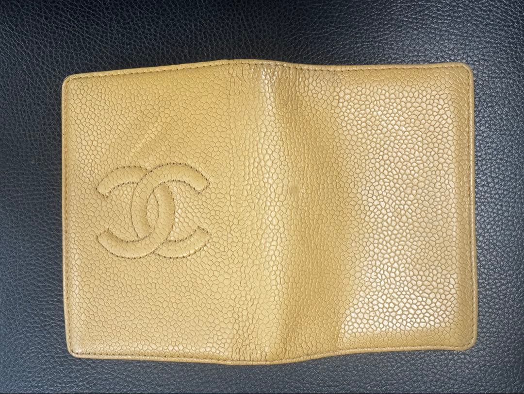 シャネル 名刺入れ ベージュ 11cm x 8cm