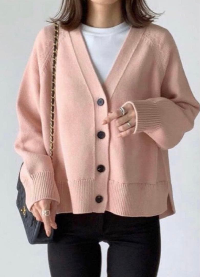 ebure エブール コットンカシミヤカーディガン