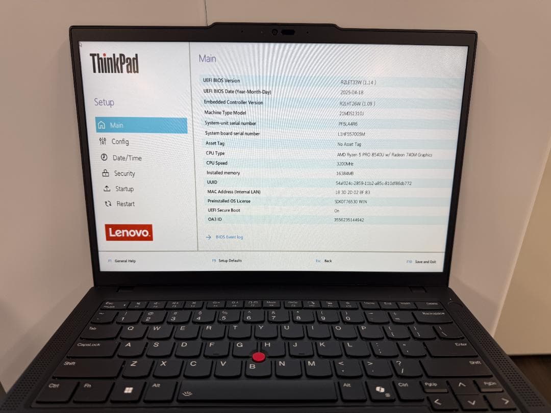Windowsノート本体 Lenovo ThinkPad T14 Gen 5
