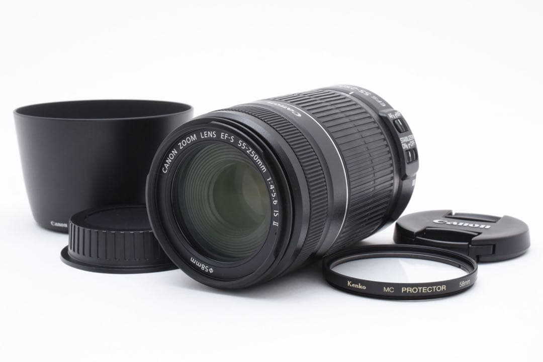 【美品】CANON EF-S 55-250mm IS II 望遠ズームレンズ