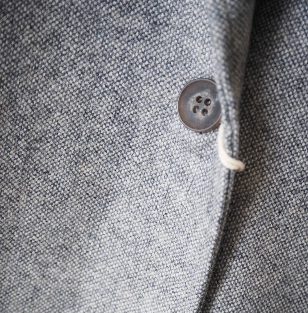 新品値引　08Mab薄グレー*ツイードチェスターコート　ロング10441090