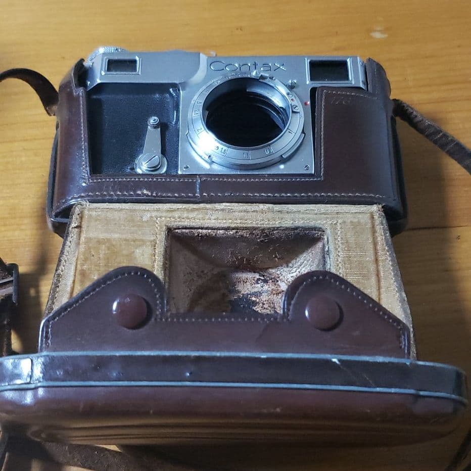 Contax ll　革ケース付き　故障品　1937年戦前のカメラ