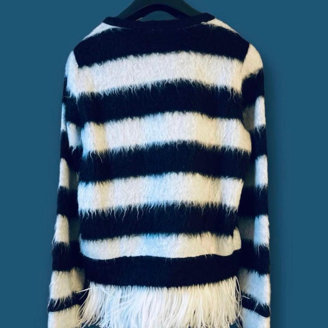 【美品】N°21 ヌメロ ヴェントゥーノ　ボーダーフェザーニット