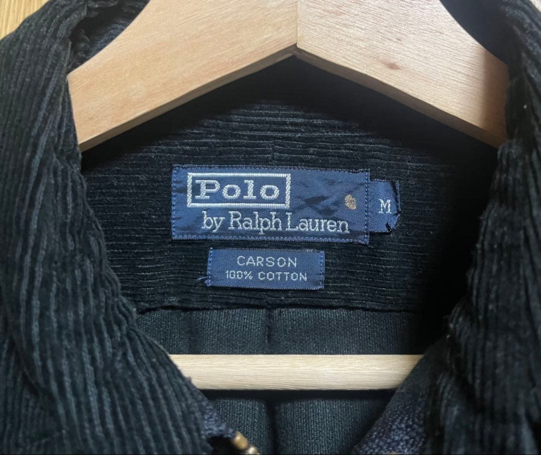 90s Polo Ralph Lauren ハーフジップ コーデュロイ ブラック