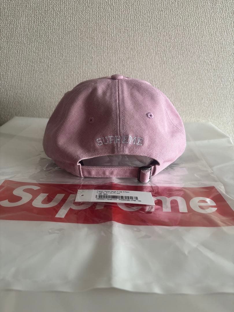 25fw supreme キャップ Sロゴ Light Pink ピンク