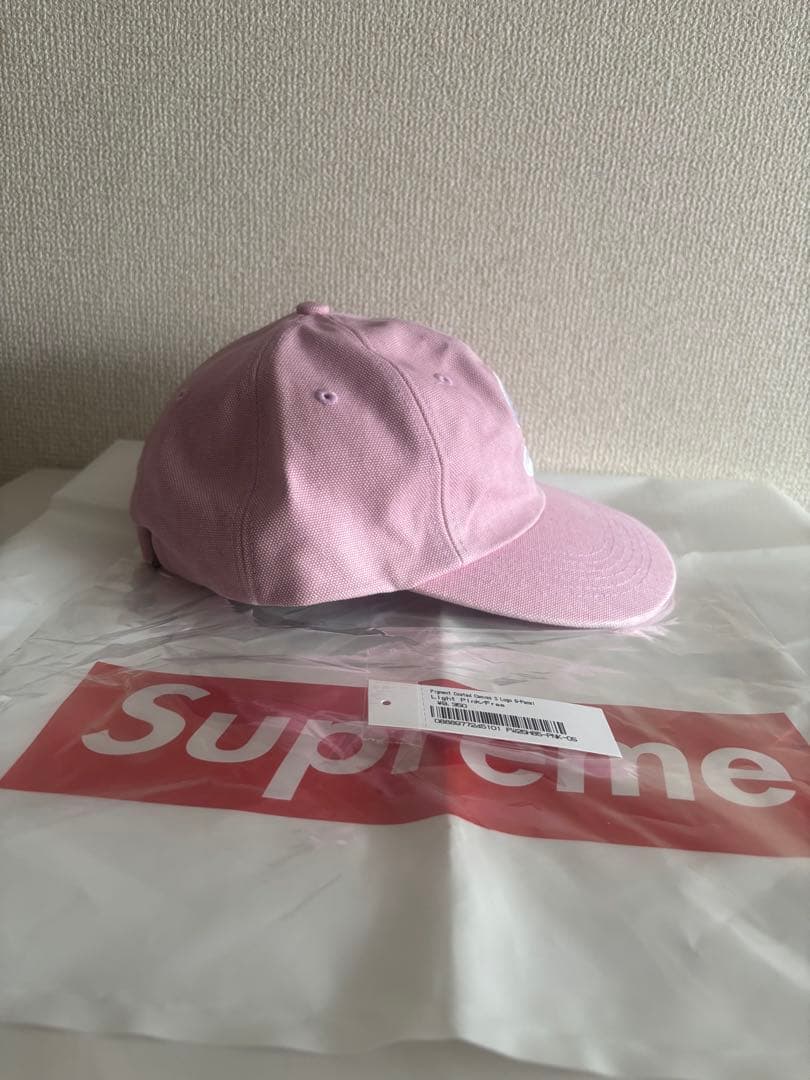 25fw supreme キャップ Sロゴ Light Pink ピンク