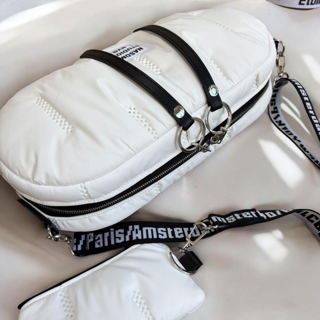 QUILTING shoulder bag ポーチ付／White