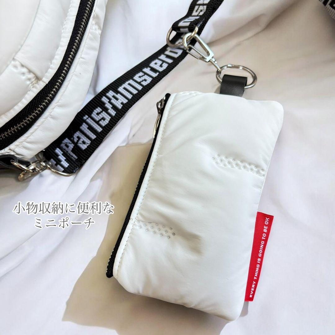 QUILTING shoulder bag ポーチ付／White