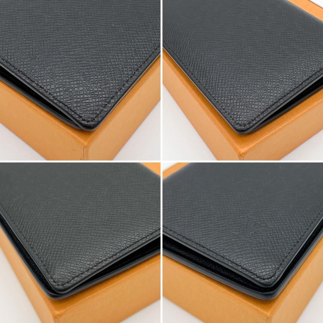 【美品】新型 ヴィトン タイガ ポルトフォイユ ブラザ 長財布 黒 M30501