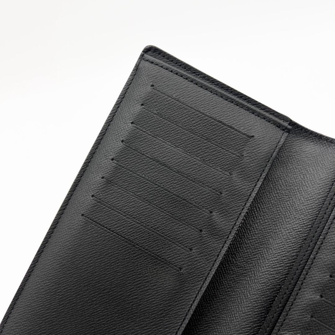 【美品】新型 ヴィトン タイガ ポルトフォイユ ブラザ 長財布 黒 M30501