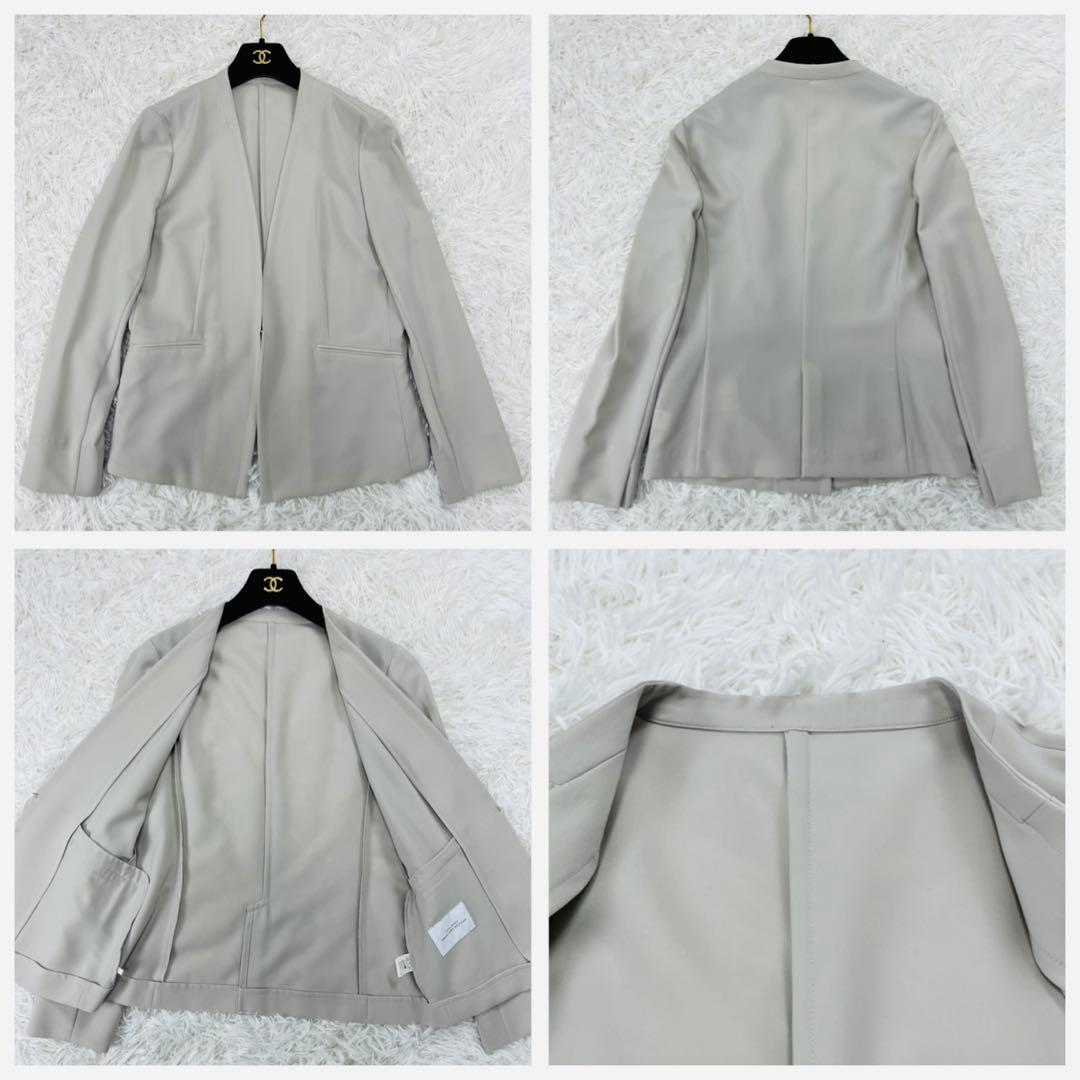 極美品✨グリーンレーベルリラクシング ノーカラー セットアップ スーツ 42