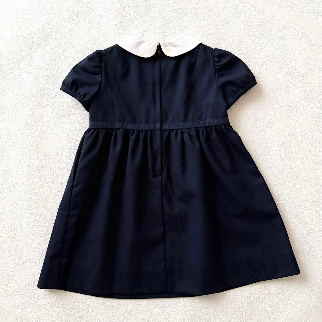 2544Z 訳ありファミリア 現行販売中 刺繍フォーマルワンピース白襟 90cm