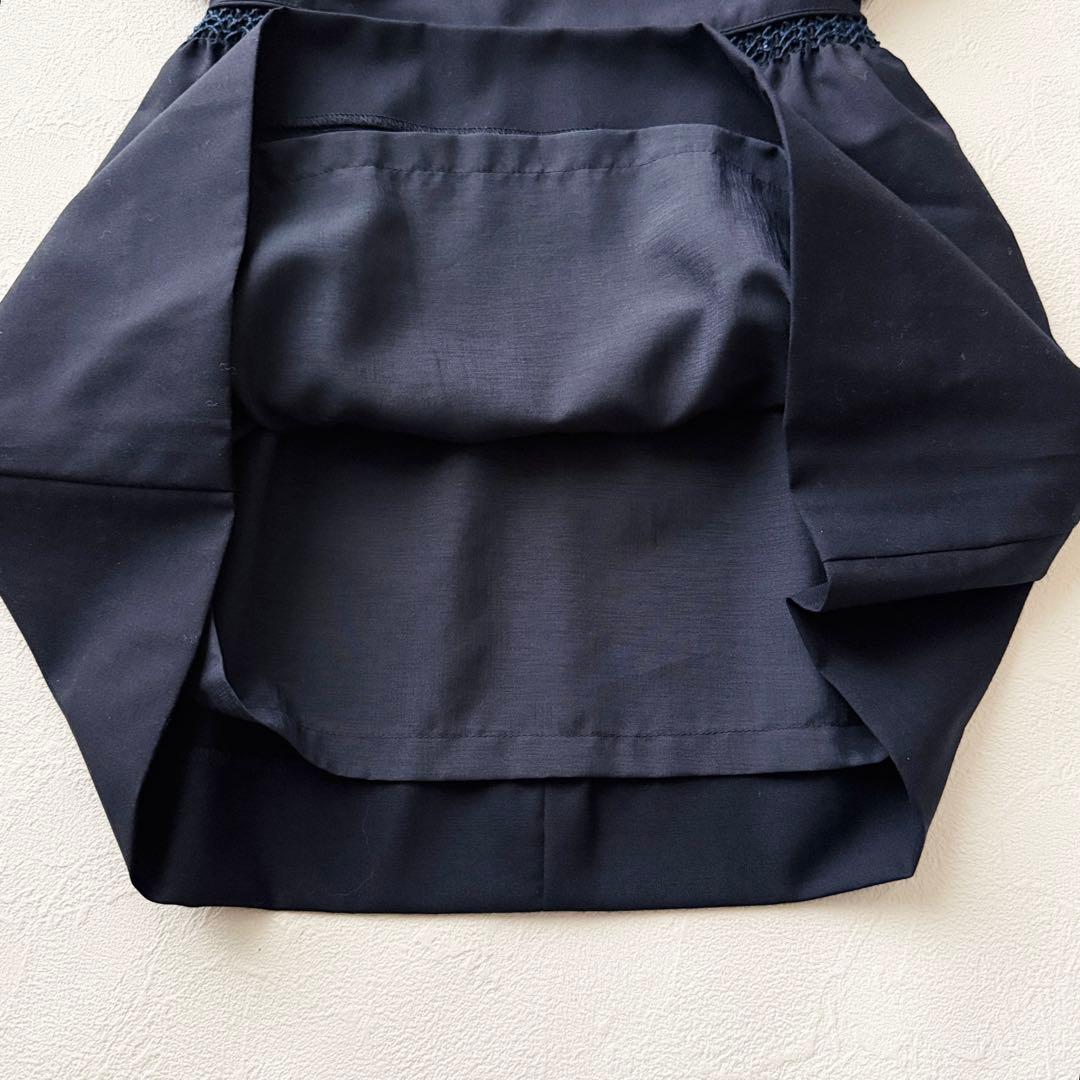 2544Z 訳ありファミリア 現行販売中 刺繍フォーマルワンピース白襟 90cm