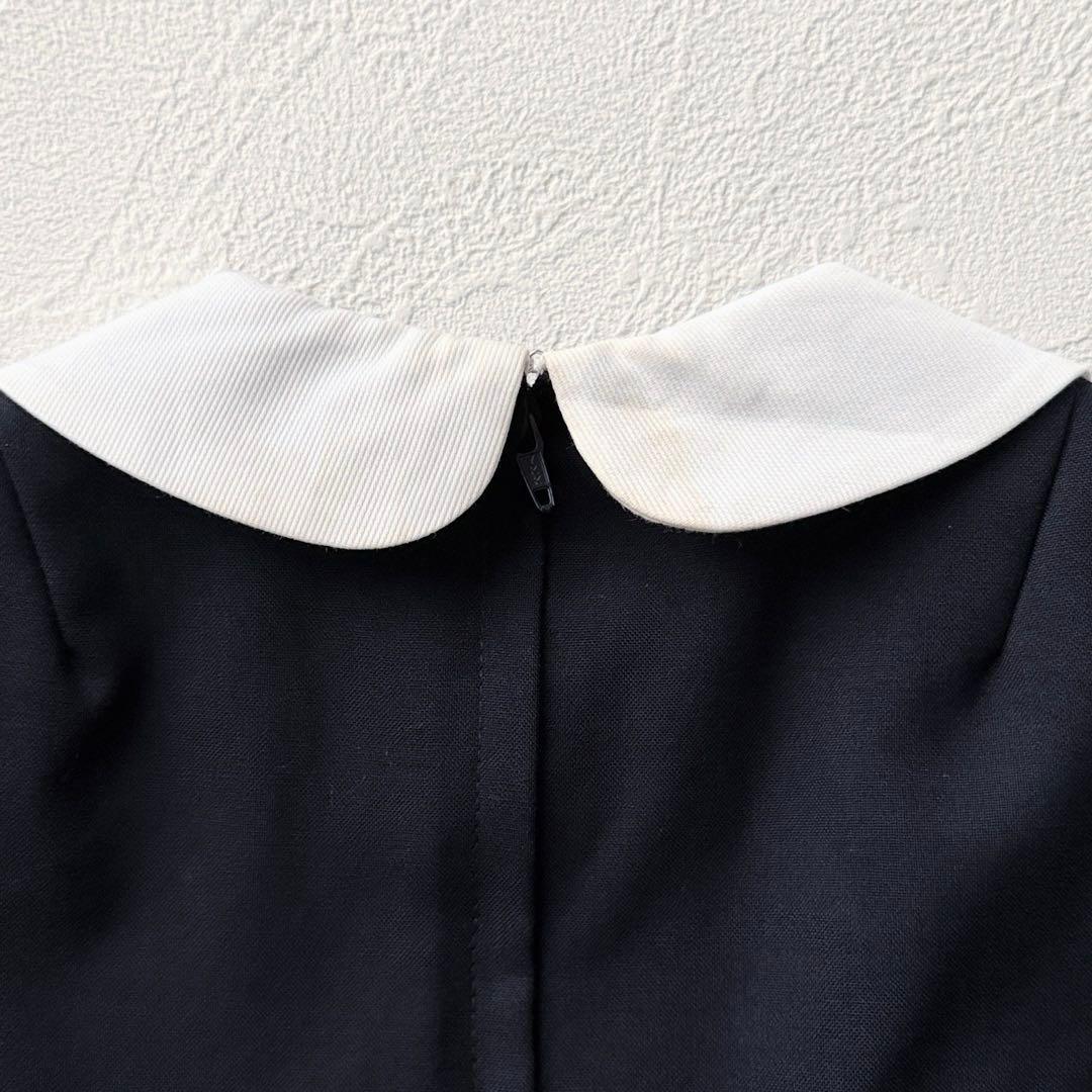 2544Z 訳ありファミリア 現行販売中 刺繍フォーマルワンピース白襟 90cm