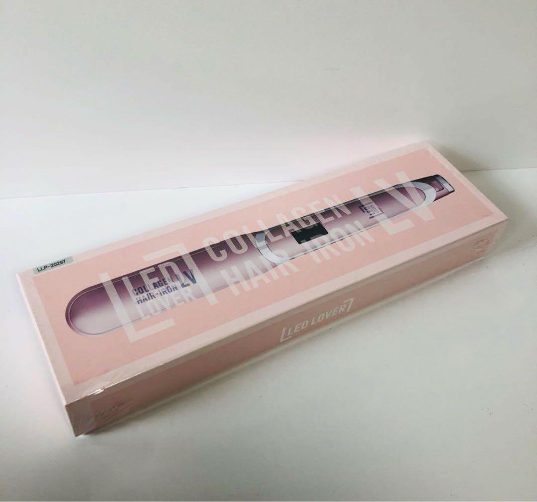 【新品】LEDラバー コラーゲンヘアアイロンLV lover ピンクゴールド