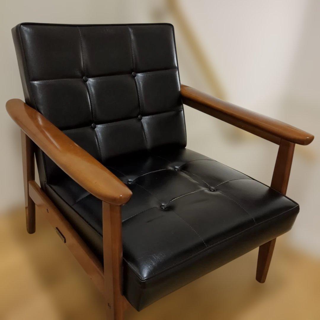 カリモク60 Kチェア　1シーター　ブラック