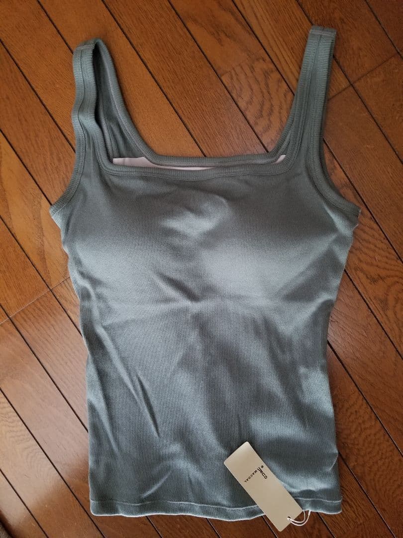 OUR WACOAL　カップインコットンリブタンクトップ