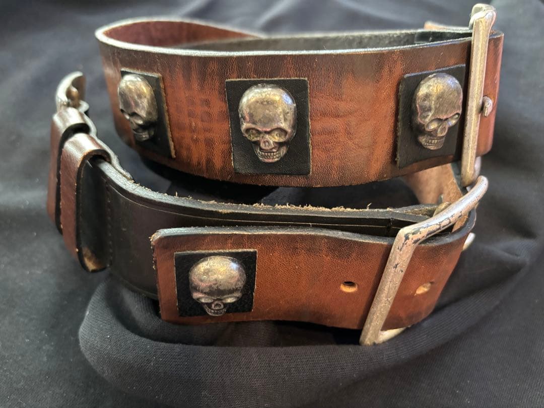 HBですm(_ _)m⭐️DSQUARED2⭐️スカル⭐️メタル文字ベルト