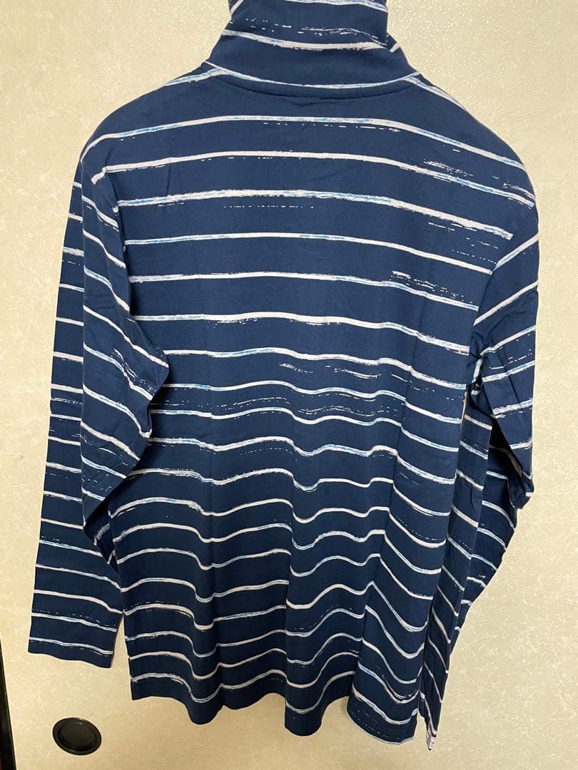 トップス porter classic BORDER ZIP UP TURTLENECK