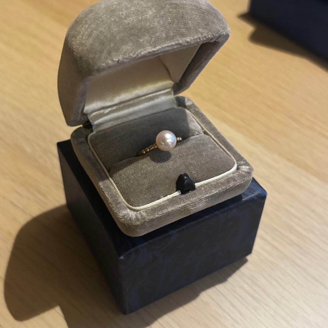 ミキモトMIKIMOTO K18YG リング あこや真珠　12号
