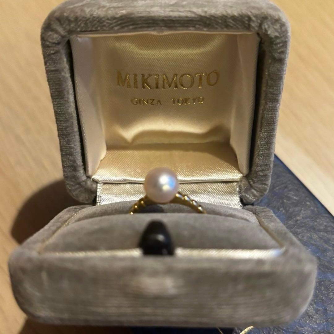 ミキモトMIKIMOTO K18YG リング あこや真珠　12号