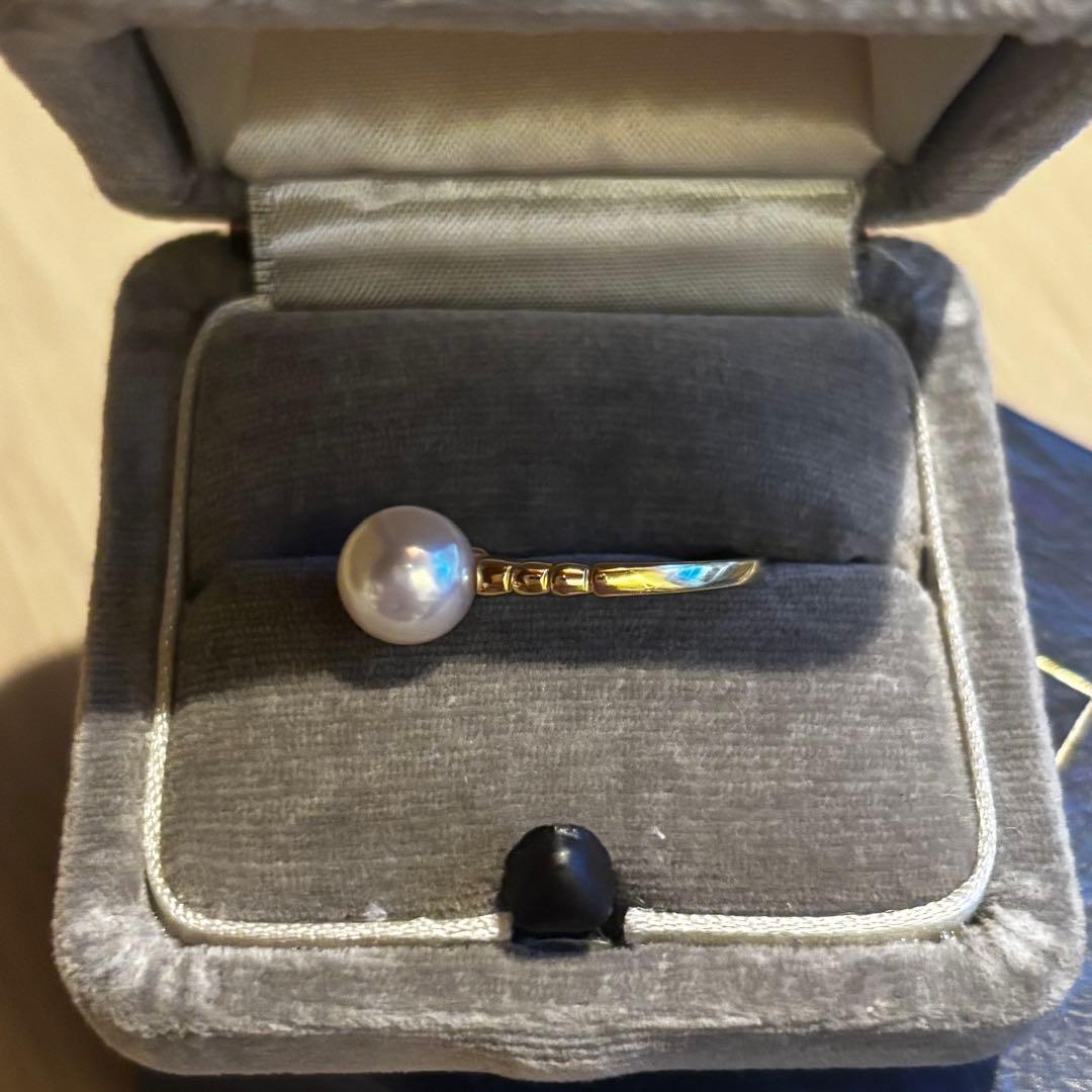ミキモトMIKIMOTO K18YG リング あこや真珠　12号
