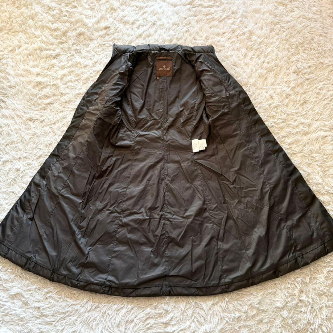 美品 モンクレール ダウンコート キルティング 茶タグ ブルガリア製