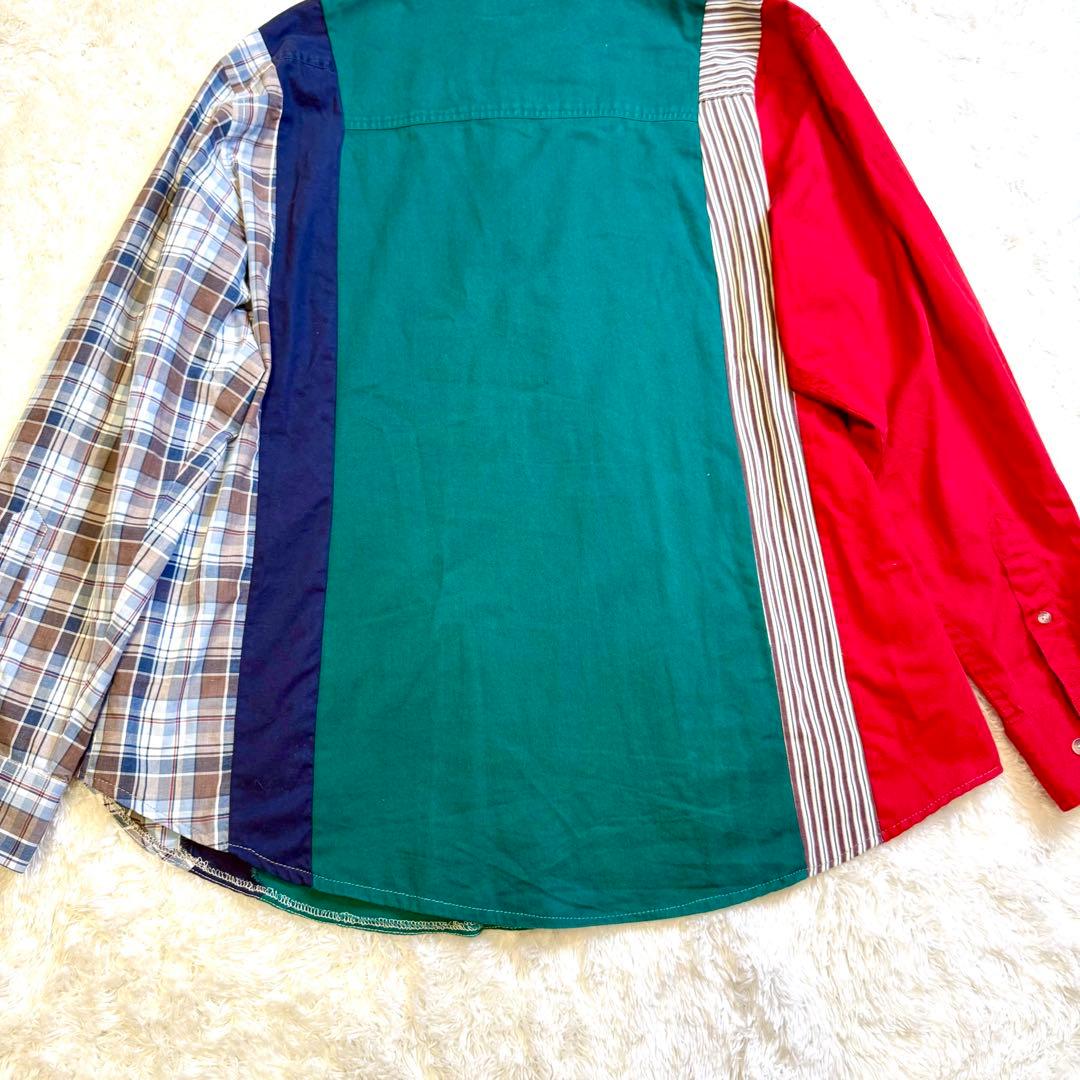 【希少】Ralph Lauren ポロベア刺繍 マルチカラー パッチワーク XL