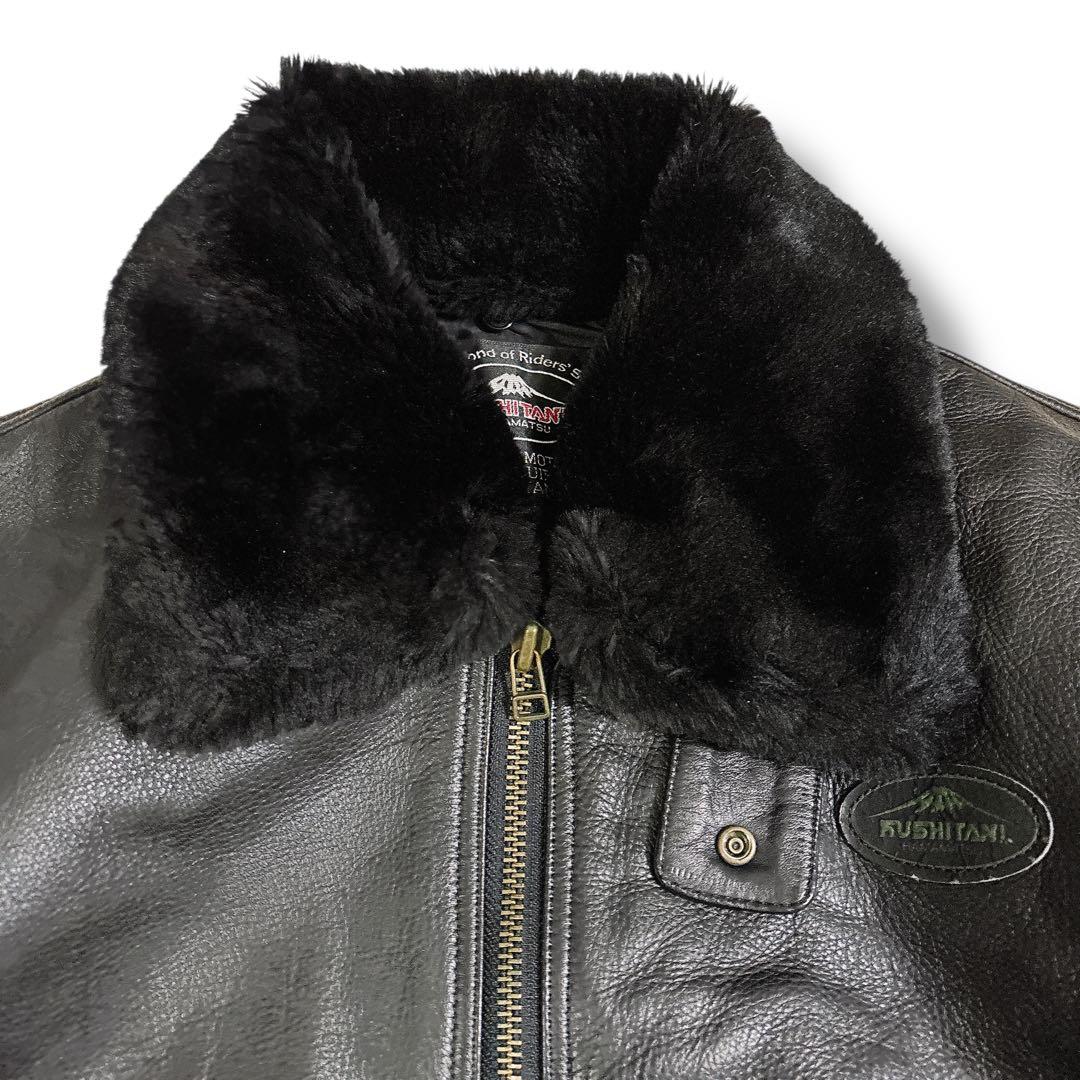 美品 KUSHITANI レザー フライトジャケット ライダースジャケット 黒