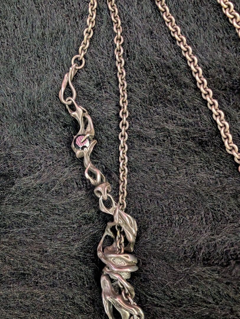 TAUJAN ネックレス チェーンタイ ガゼット 葵 オニキス タウジャン