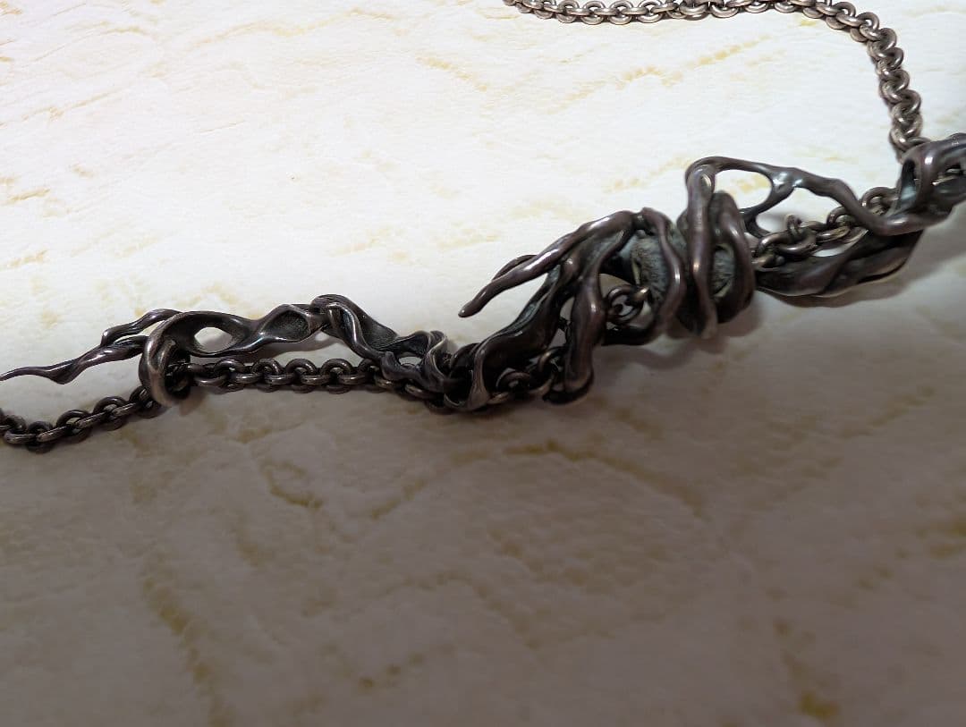 TAUJAN ネックレス チェーンタイ ガゼット 葵 オニキス タウジャン