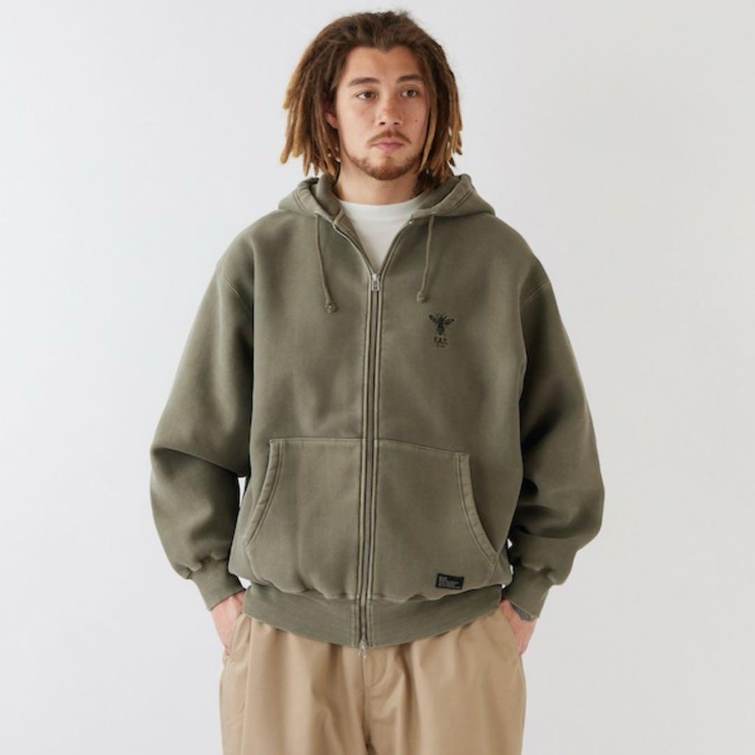 美品FAT ◼️オリーブグリーン フルジップパーカーF.A.T. OVERMENT