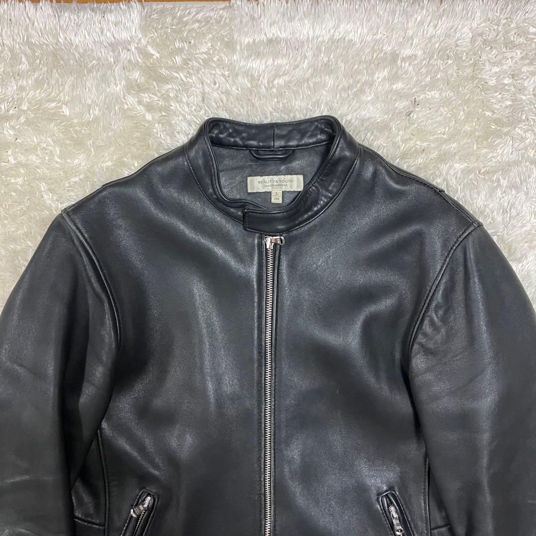 beauty&youth UNITEDARROWS ライダース　シングル　羊革