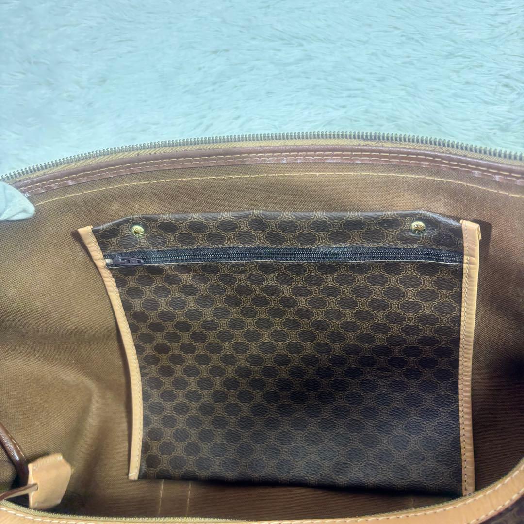 【みいい】【良品】セリーヌ　ボストンバッグ　マカダム柄　ブラウン