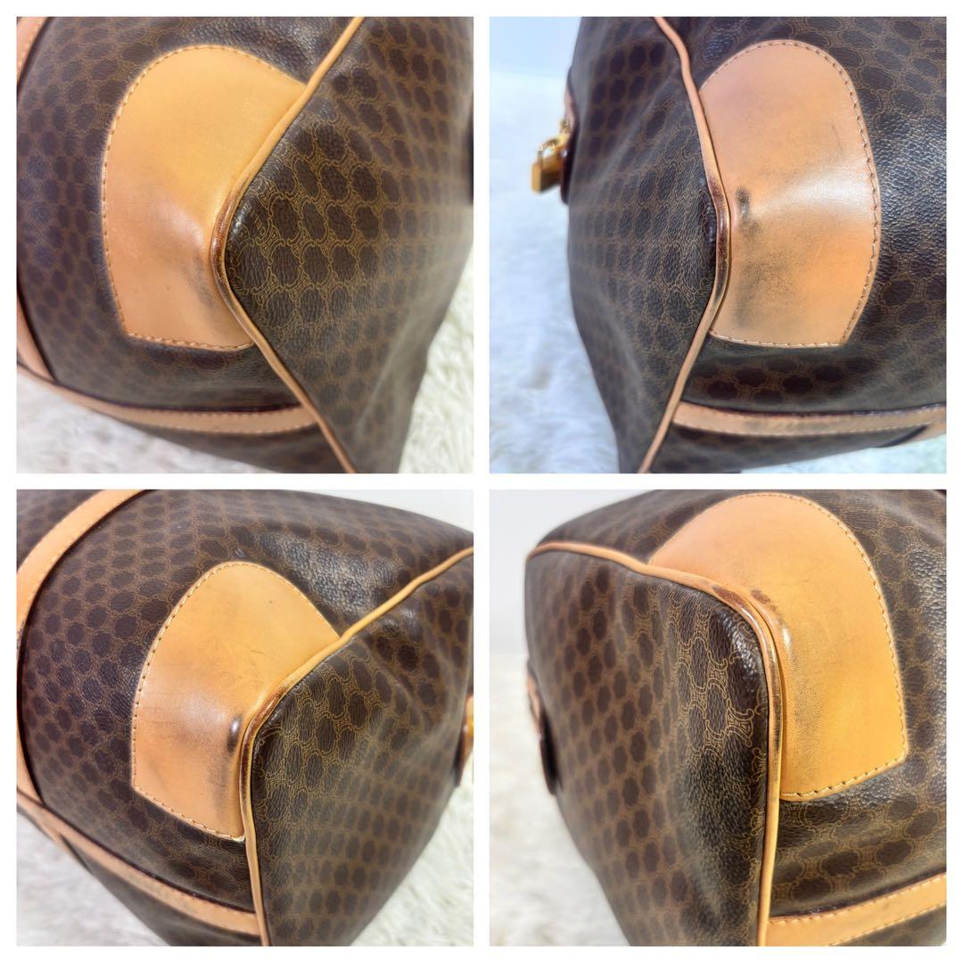 【みいい】【良品】セリーヌ　ボストンバッグ　マカダム柄　ブラウン