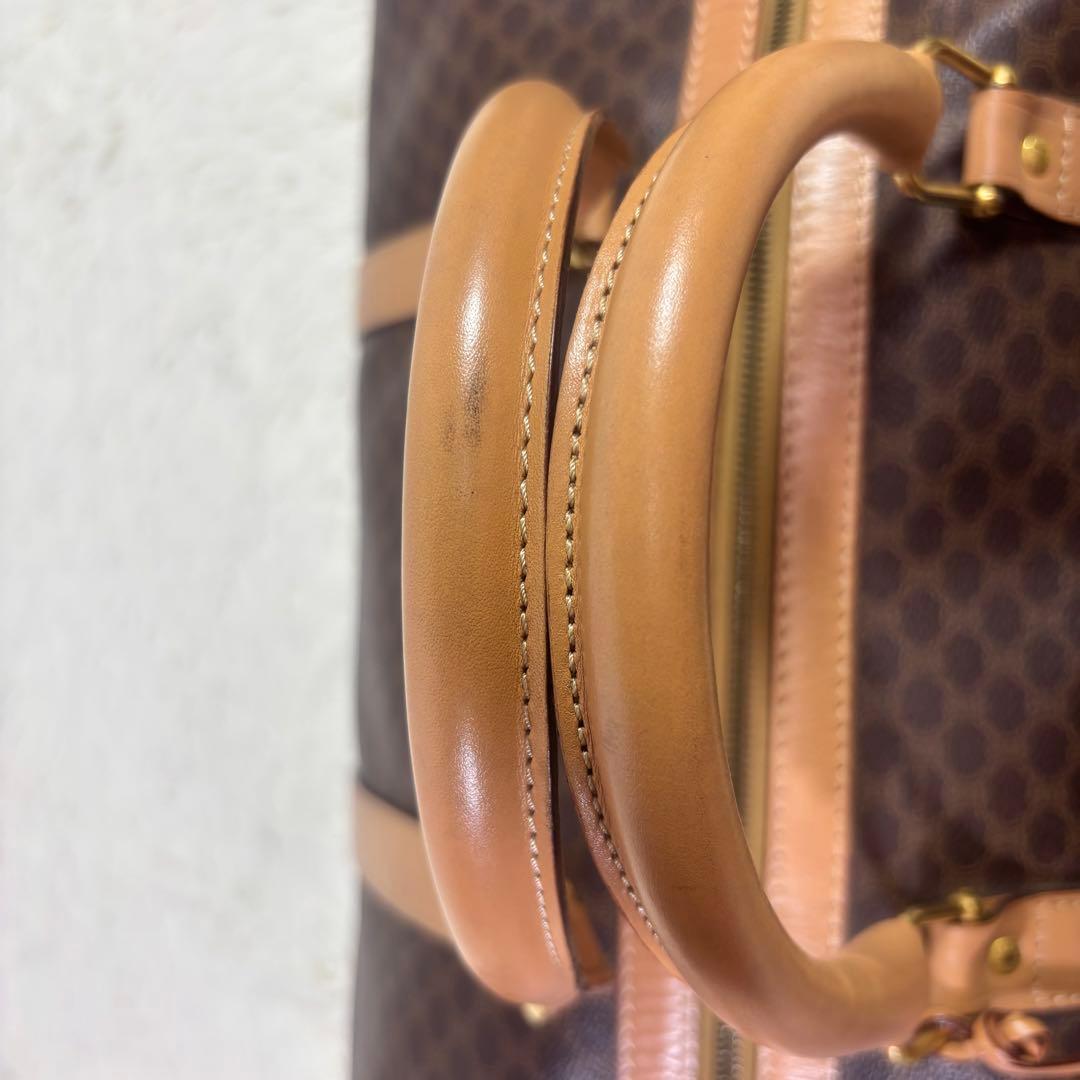 【みいい】【良品】セリーヌ　ボストンバッグ　マカダム柄　ブラウン