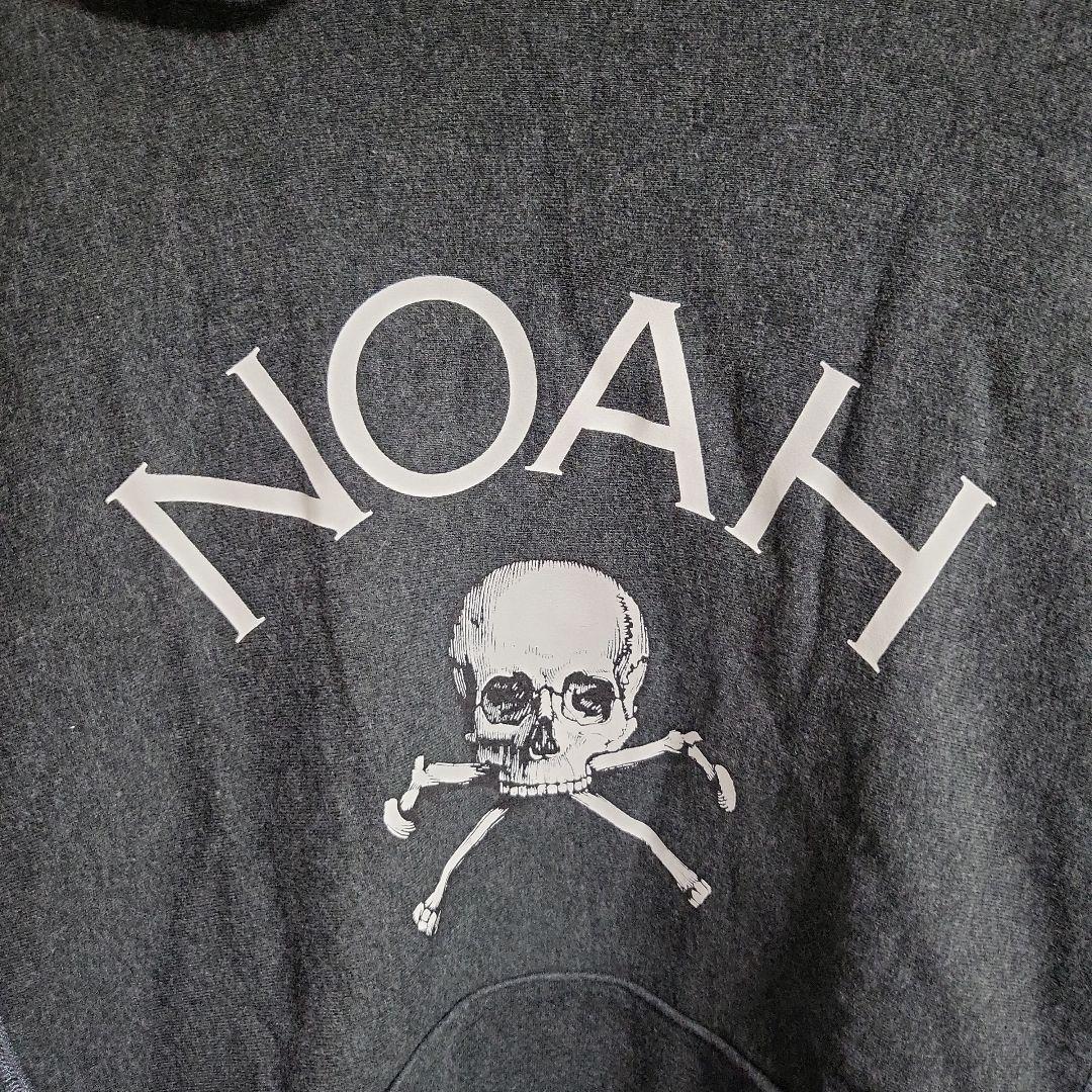 NOAH スカルプリント パーカー グレー