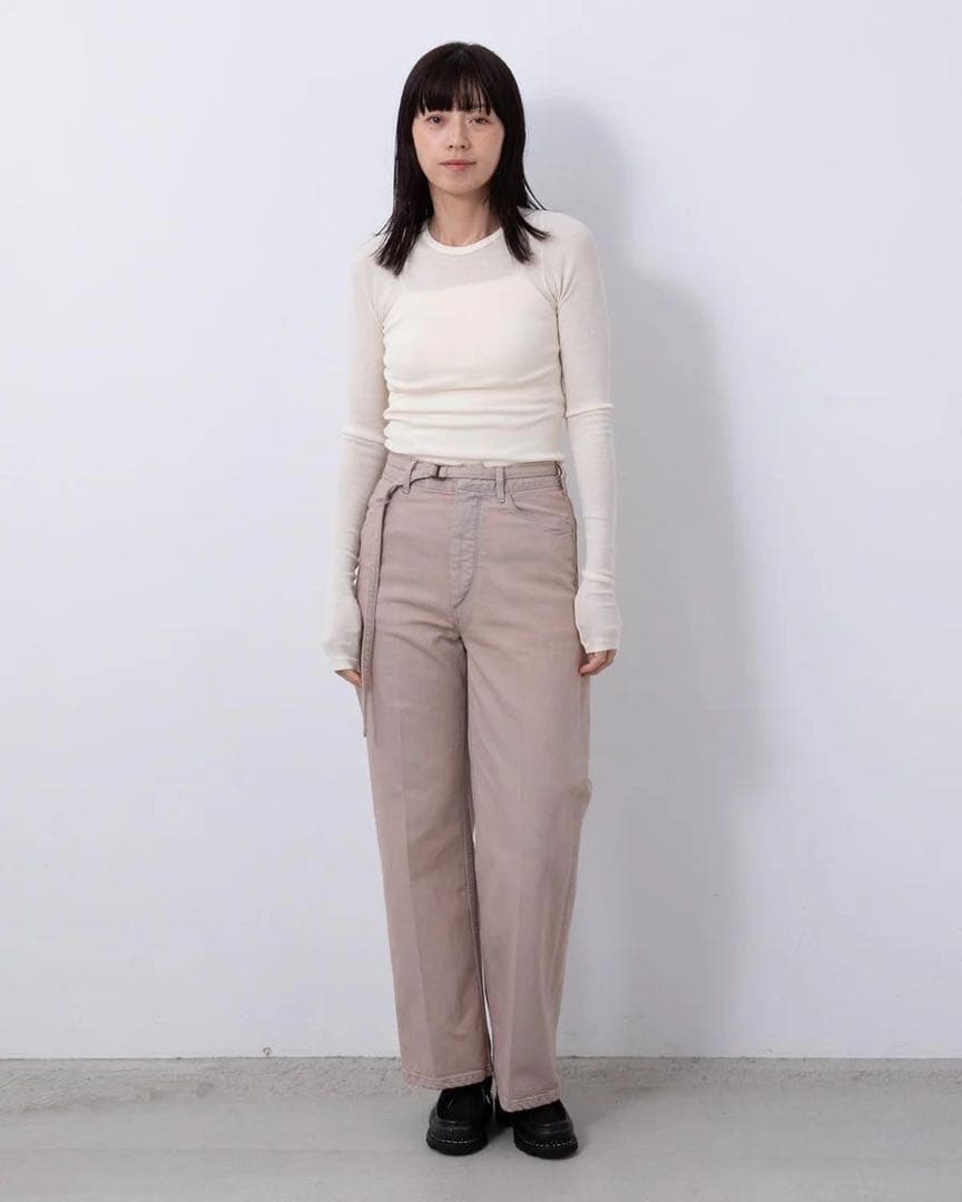 パンツ blurms DENIM NARROW BELTED PANTS