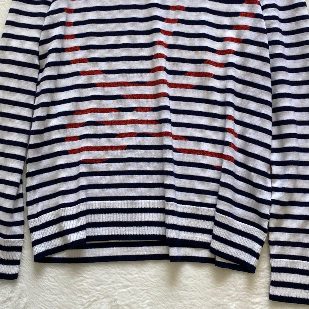 LOEWE ニット セーター ボーダー マリノ アナグラム シャドウロゴ