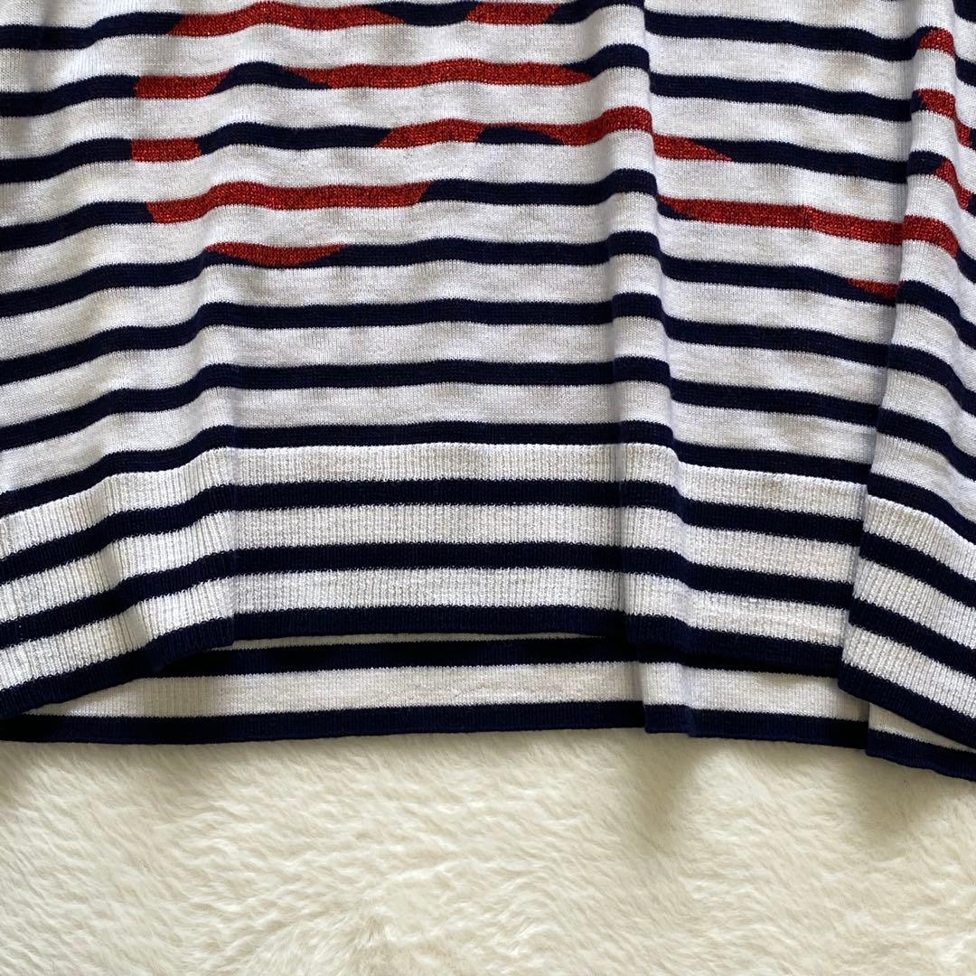 LOEWE ニット セーター ボーダー マリノ アナグラム シャドウロゴ