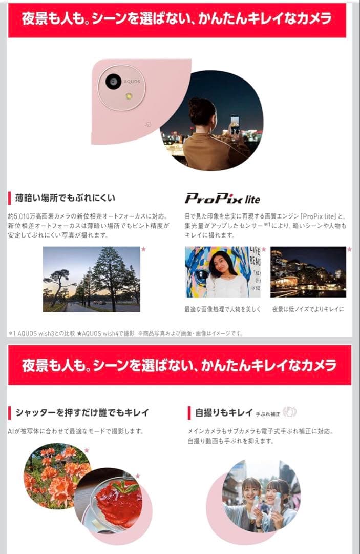 AQUOS wish 4 ブラック 本体 simフリー