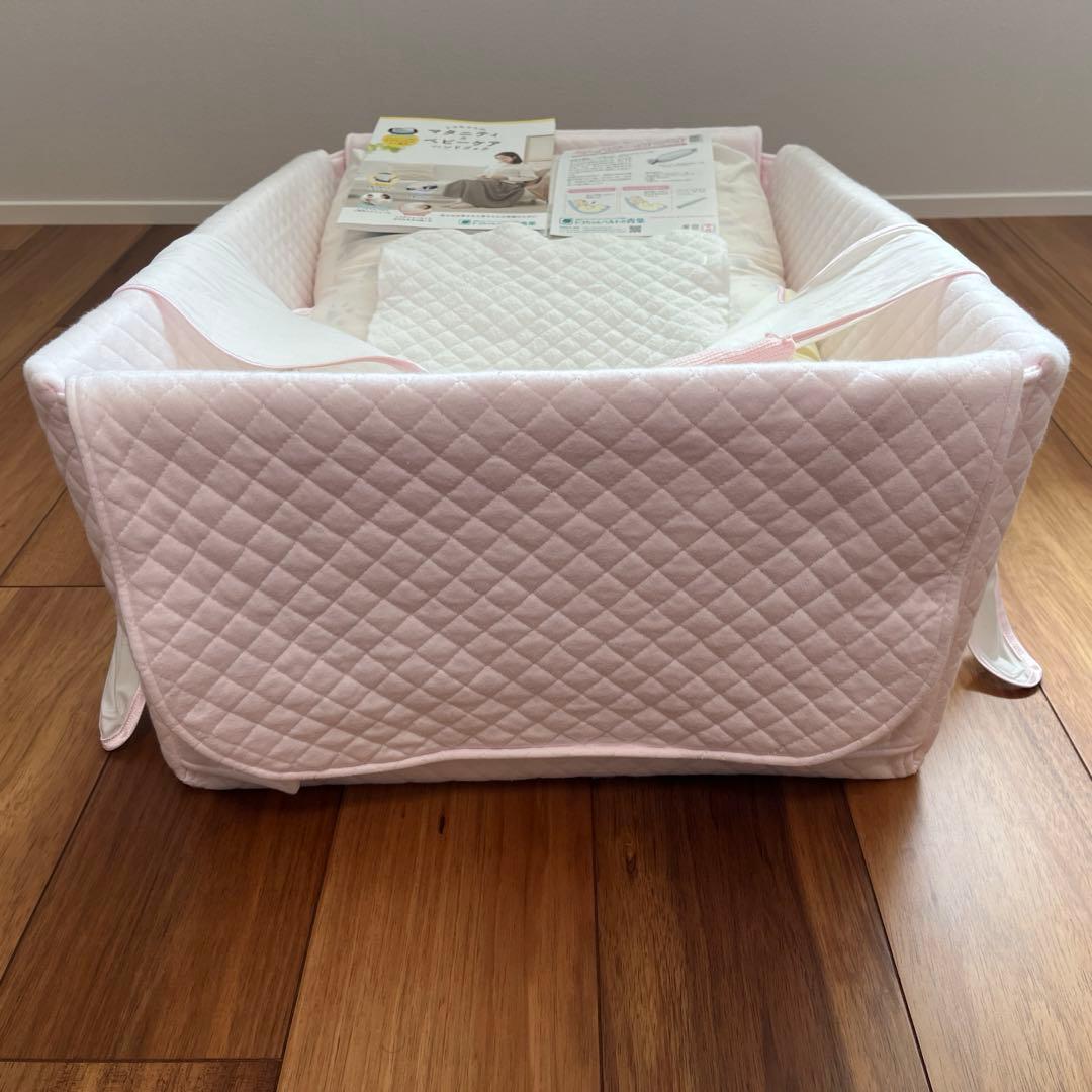 天使の寝床　ピンク　ベビーベッド　青葉